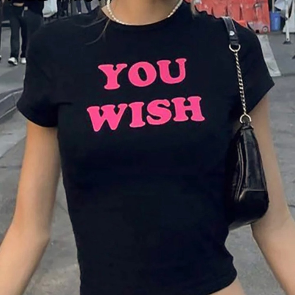 U2K lettered “you wish” tee